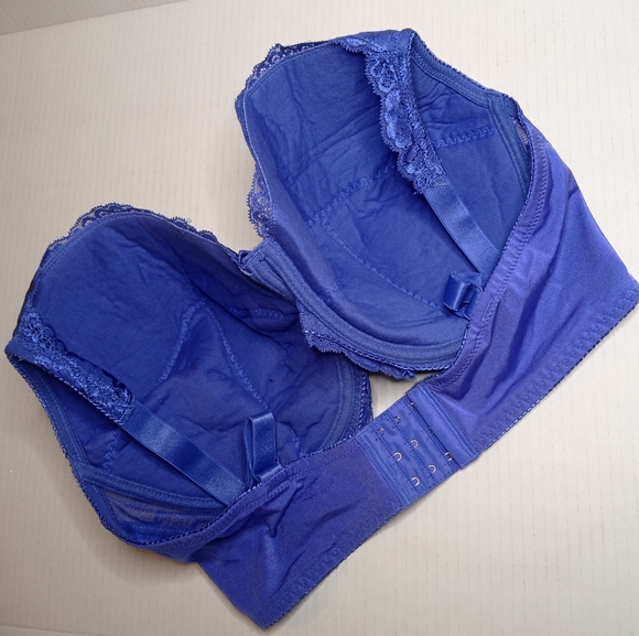 Full Figure Maximum Support Lace Bra by Midnight Velvet NWoT Blue 40DD9 - Picture 4 of 9